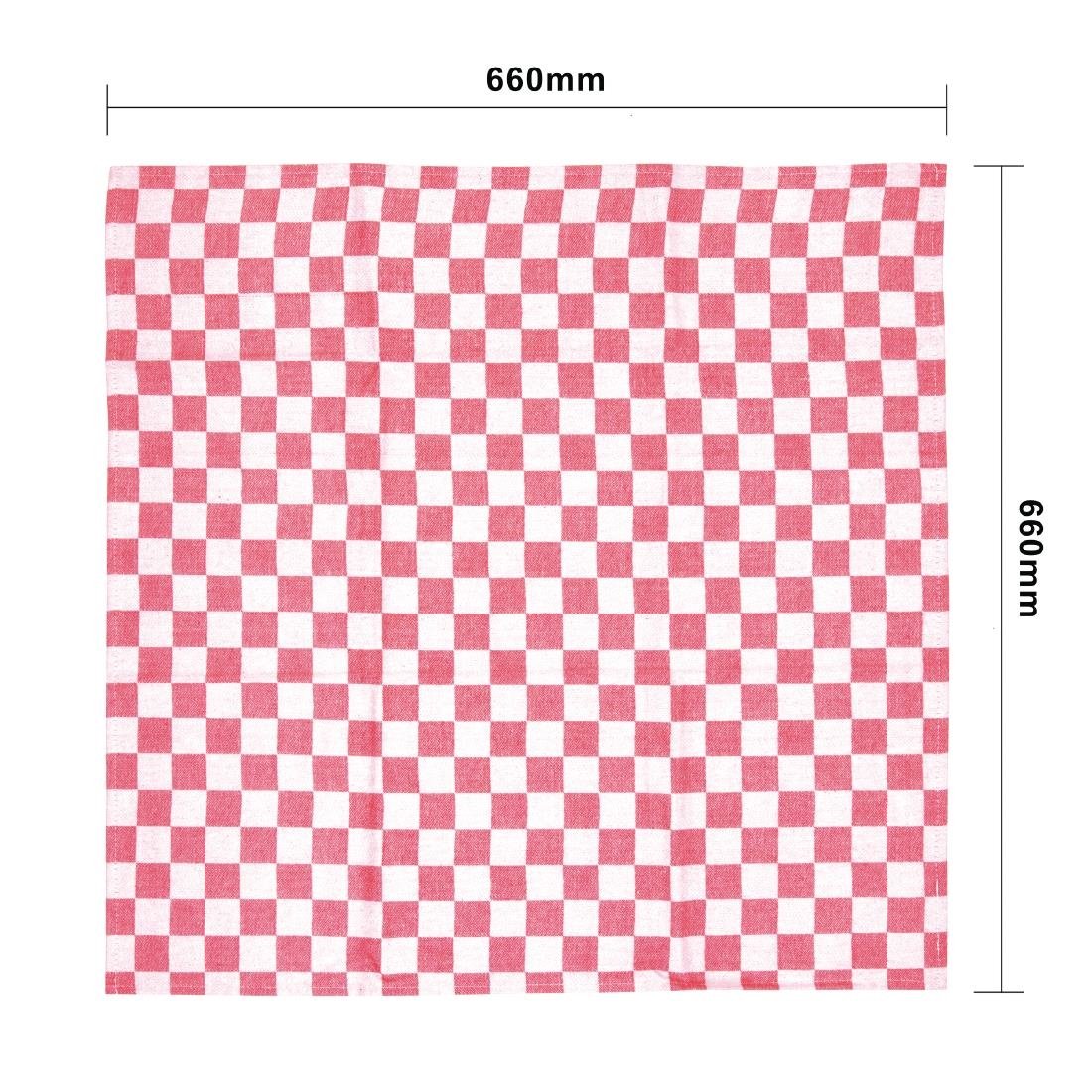 Vogue theedoek rood geblokt - Afbeelding 4