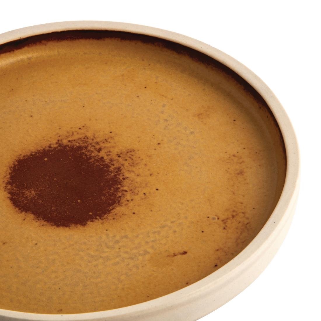 Olympia Canvas platte ronde borden roestoranje 18cm (6 stuks) - Afbeelding 4