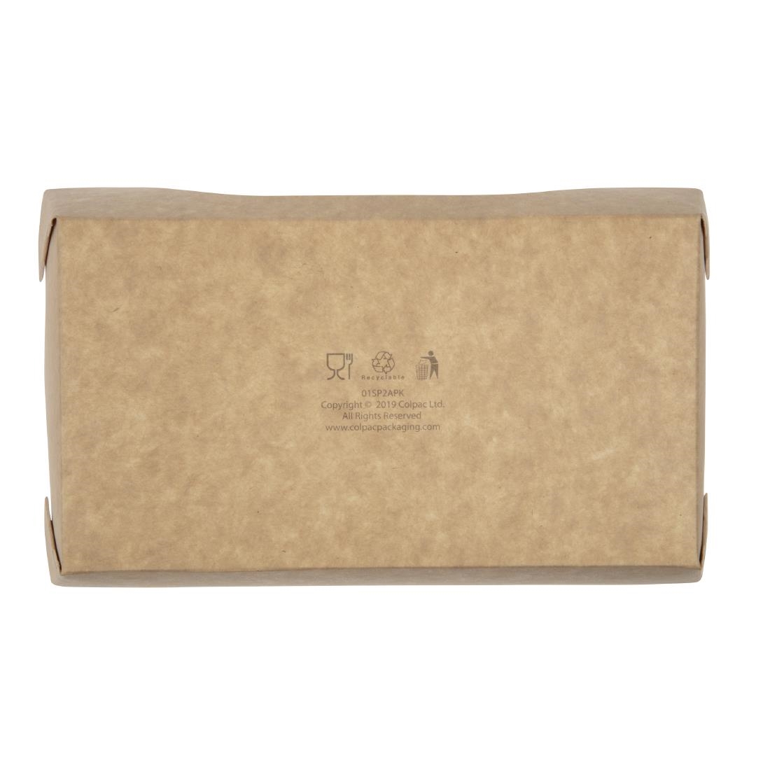 Colpac kraft saladebakken met venster en insteeksluiting 1L (200 stuks) - Afbeelding 8