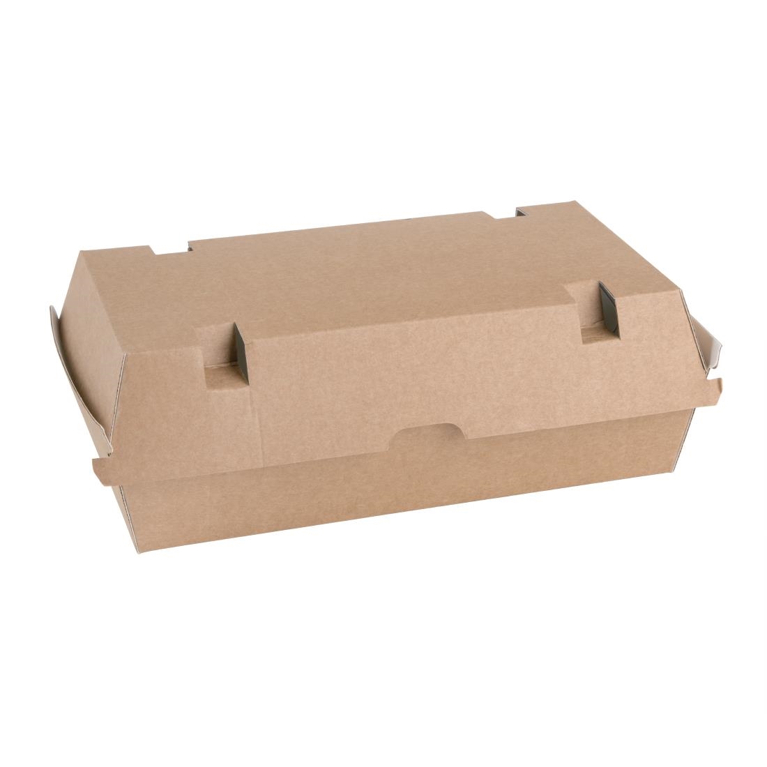 Fiesta Compostable composteerbare hamburgerdoosjes kraft groot rechthoekig (100 stuks) - Afbeelding 4