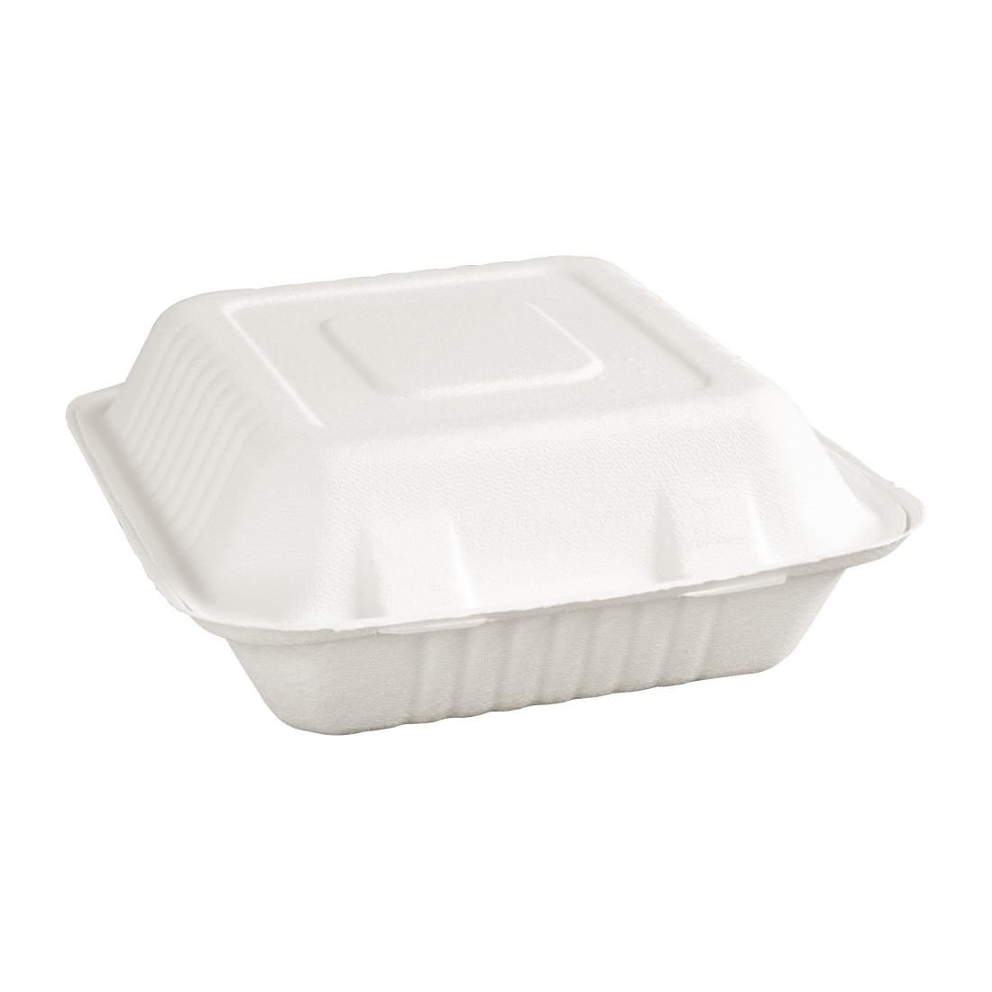Fiesta Compostable composteerbare bagasse voedseldozen 3 compartimenten (200 stuks) - Afbeelding 3