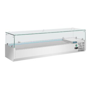 Polar G-serie opzetkoelvitrine 5x GN 1/3 en 1x GN 1/2