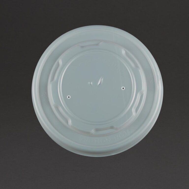 Vegware composteerbare platte deksels voor 34cl en 45,4cl bakjes (500 stuks)