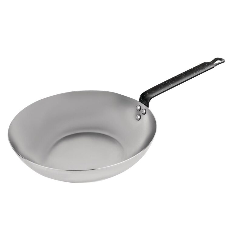 Vogue carbonstalen wokpan 28cm