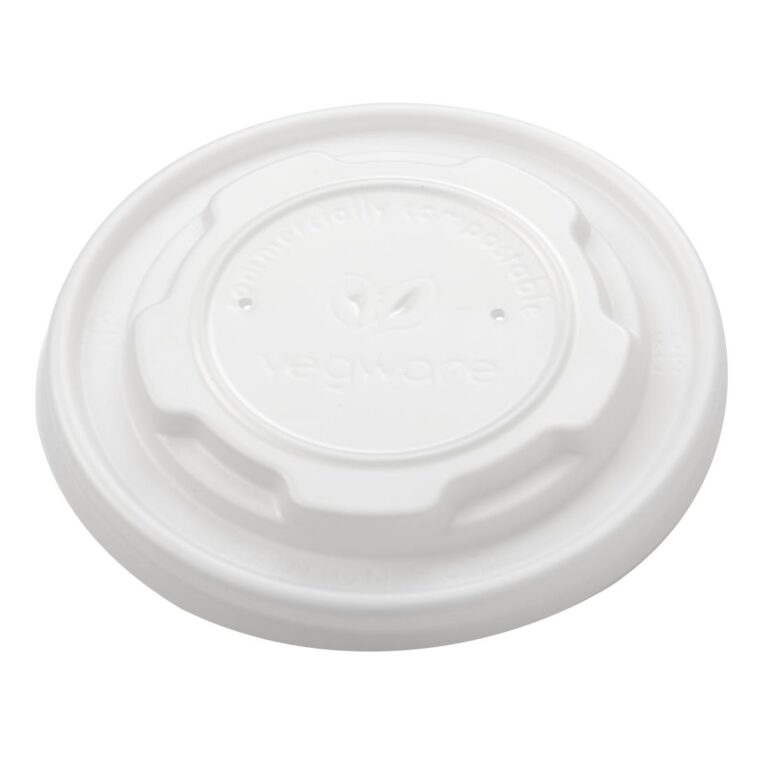 Vegware composteerbare platte deksels voor 23cl bakjes (1000 stuks)