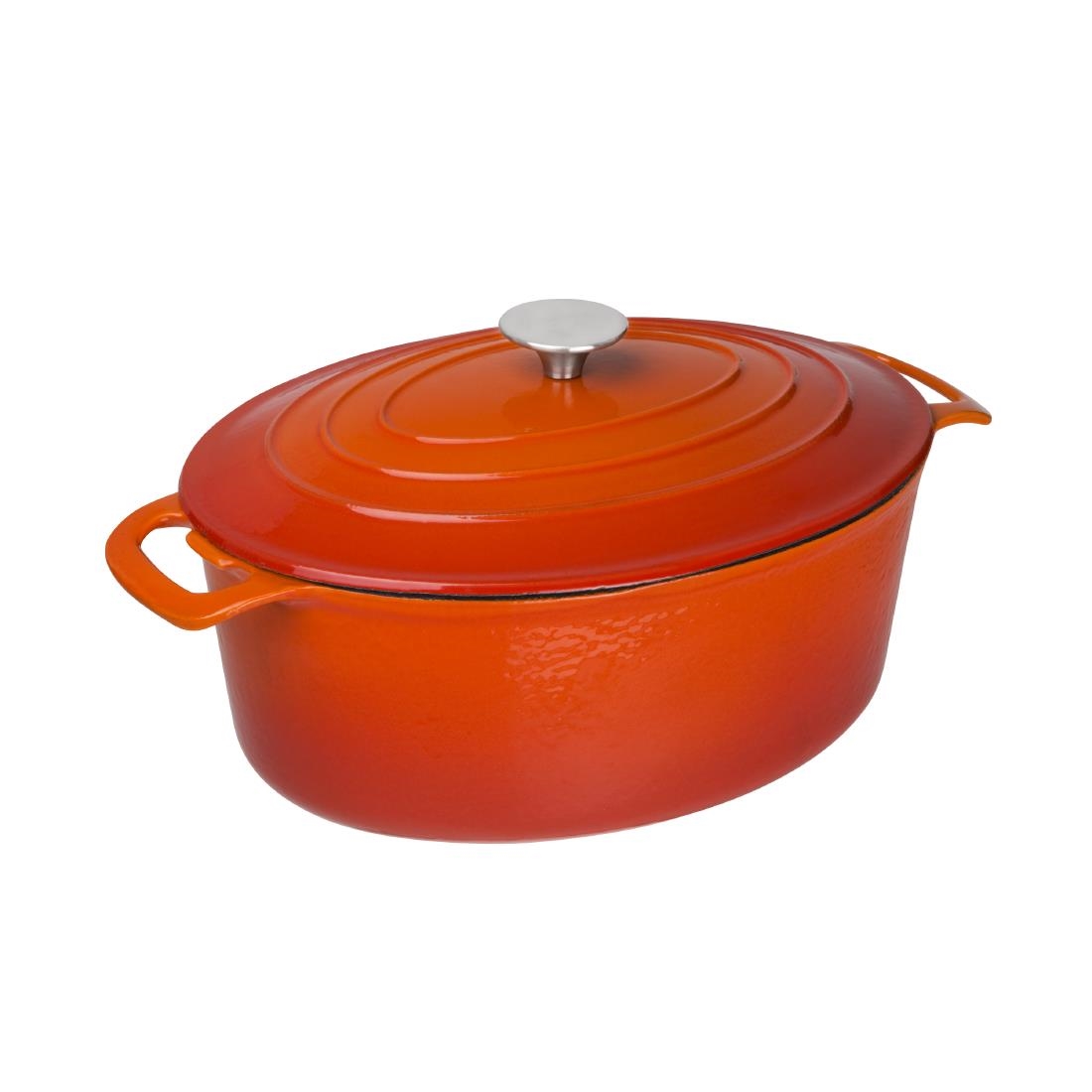 Vogue ovale inductie braadpan oranje 6L - Afbeelding 5