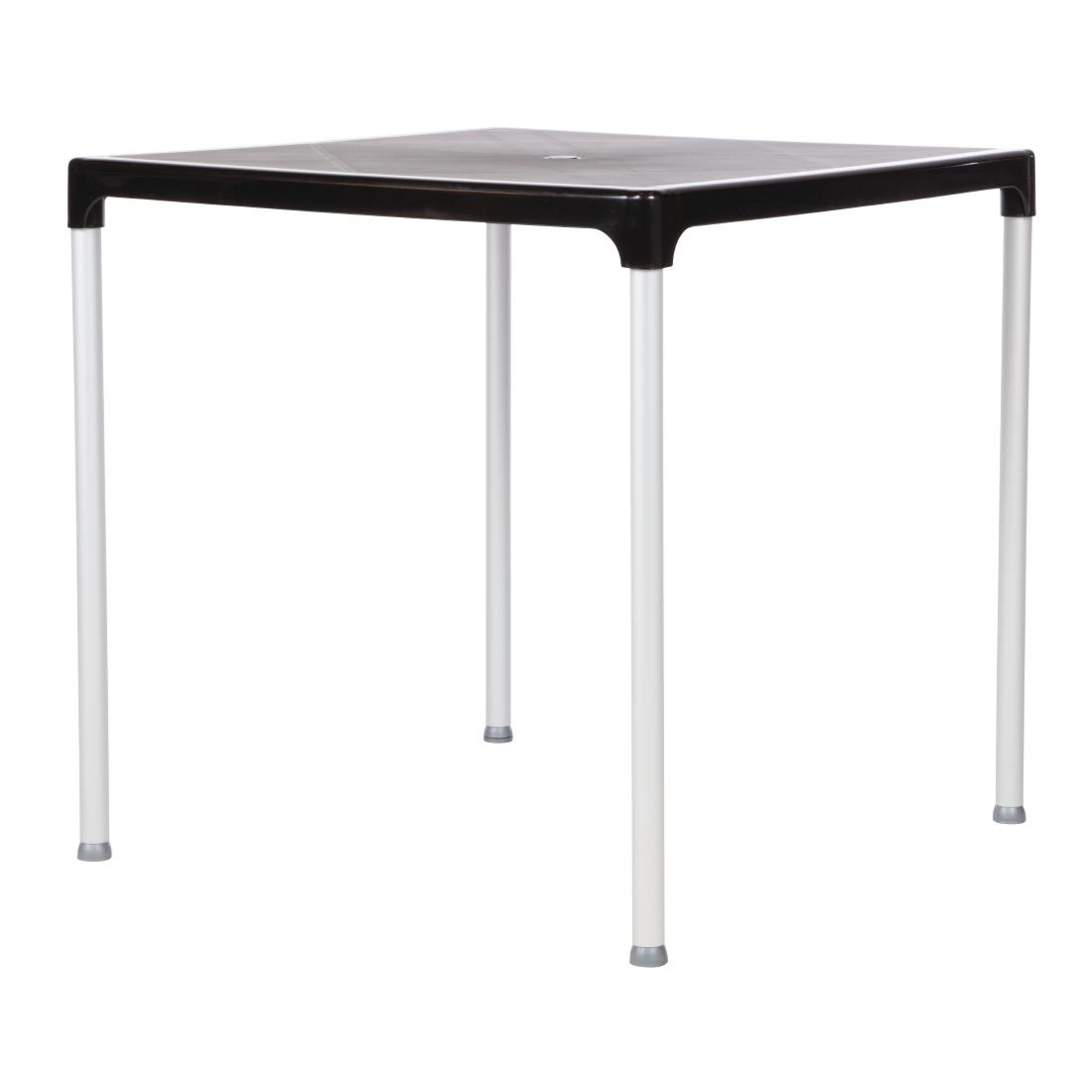 Bolero vierkante horeca tafel met aluminium poten zwart 75cm - Afbeelding 3