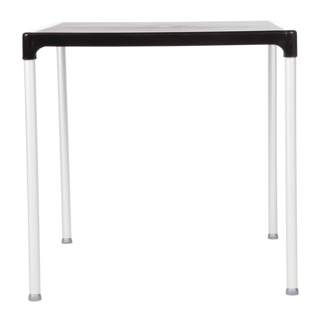 Bolero vierkante horeca tafel met aluminium poten zwart 75cm - Afbeelding 4
