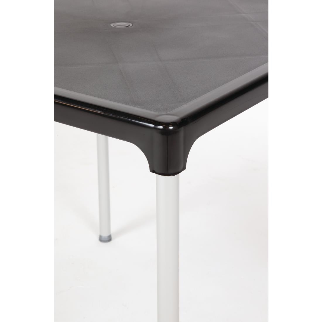 Bolero vierkante horeca tafel met aluminium poten zwart 75cm - Afbeelding 6