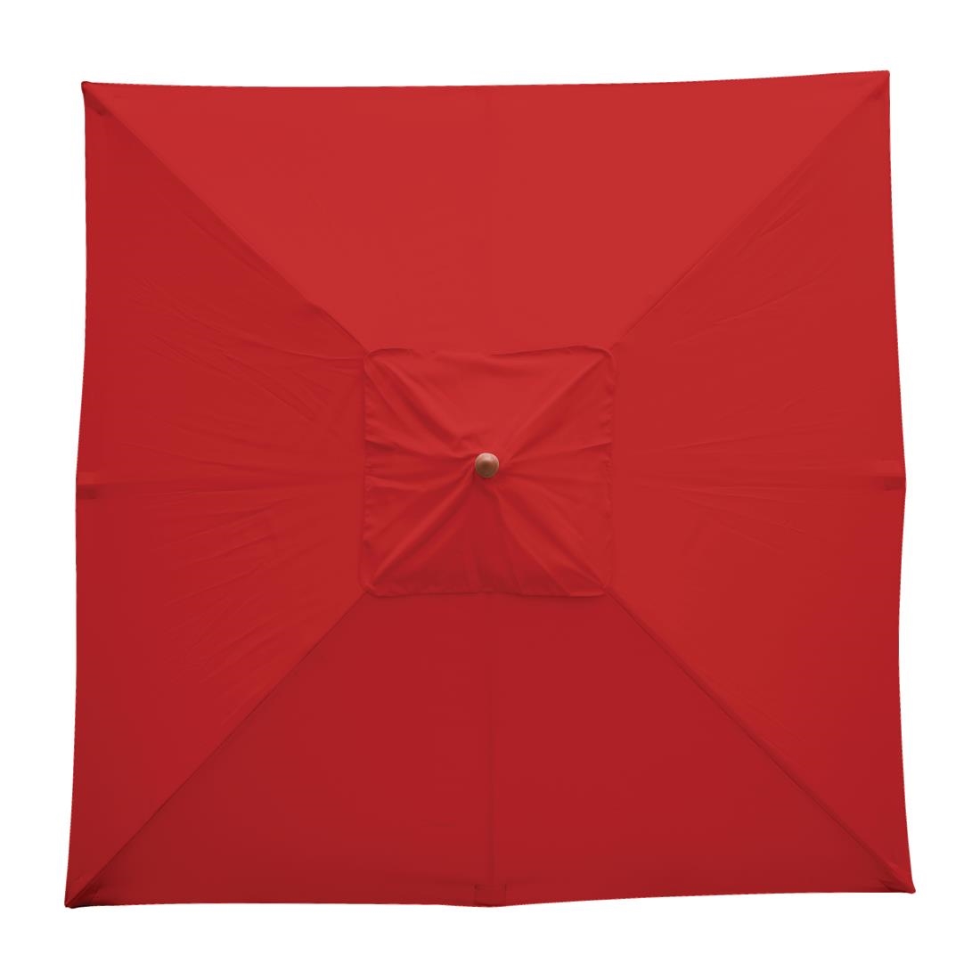 Bolero vierkante rode parasol 2,5 meter - Afbeelding 5