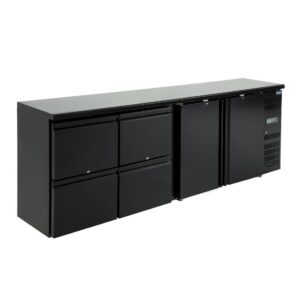 Polar U-serie werkbank koeling 2 deuren en 4 laden
