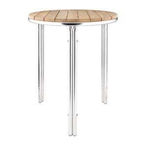 Bolero essen en aluminium tafel rond 60cm