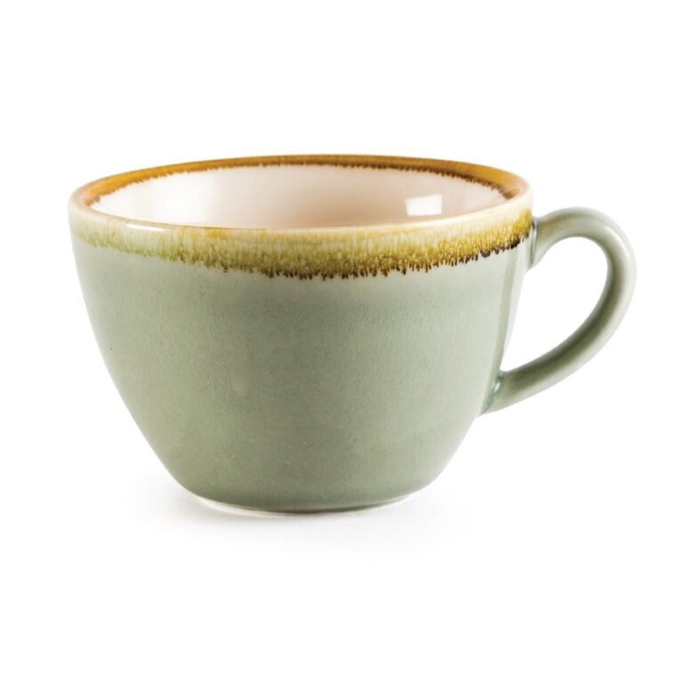 Olympia Kiln cappuccinokopjes mosgroen 34cl (6 stuks)