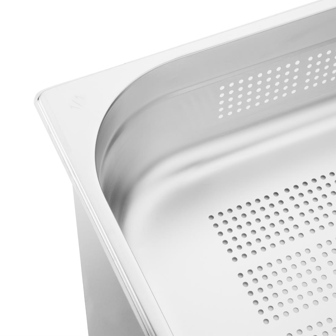 Vogue geperforeerde RVS GN 1/1 bak 100mm - Afbeelding 6