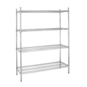 Vogue voorraadrek met 4 schappen 152,5x46cm