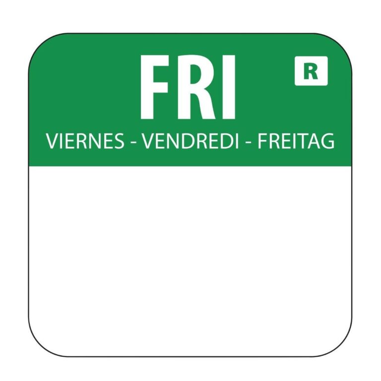Vogue voedseletiketten vrijdag groen (1000 stuks)
