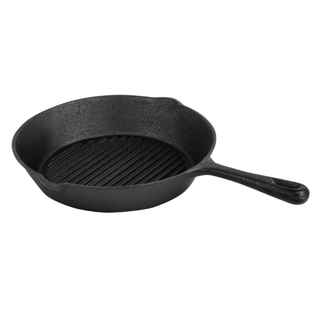 Vogue ronde gietijzeren inductie grillpan 26,7cm - Afbeelding 4