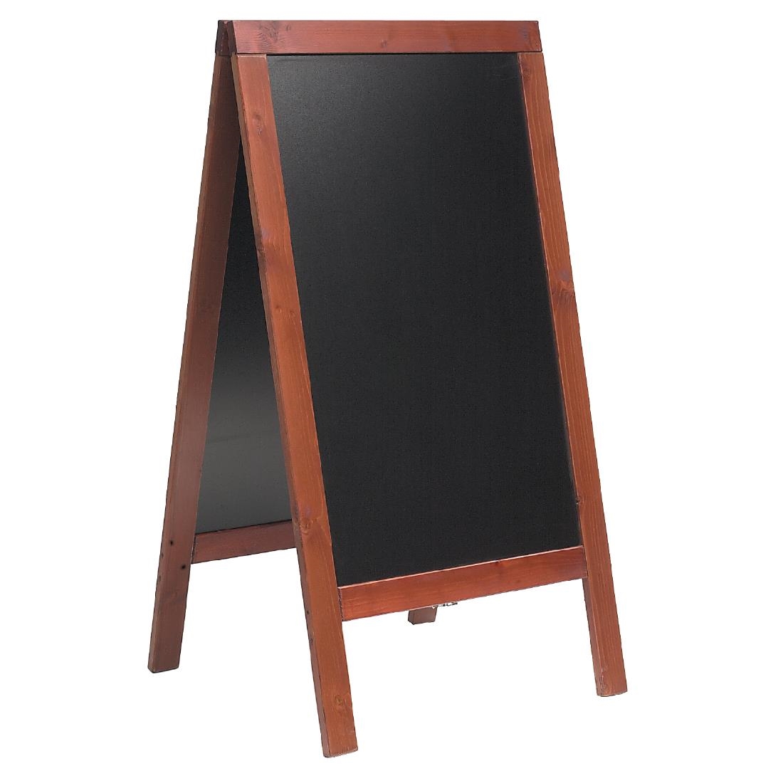 Securit Duplo stoepbord mahonie 135x70cm