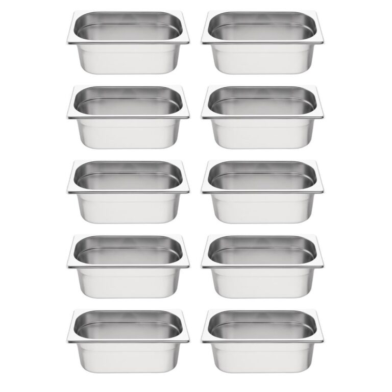 Vogue GN bakken set 10x GN 1/4 (10 stuks)