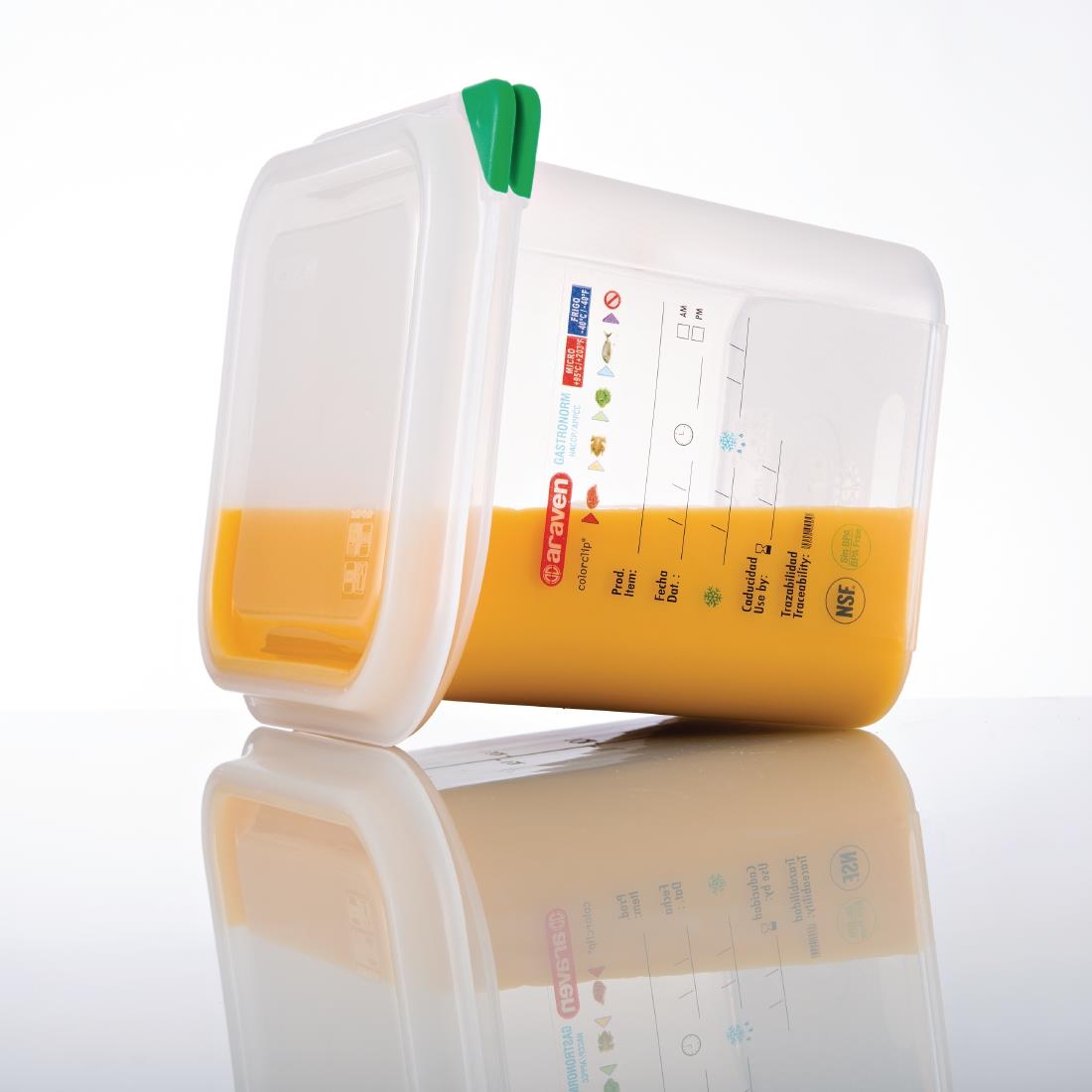 Araven GN 1/6 voedselbak met deksel 2,6L (4 stuks) - Afbeelding 3