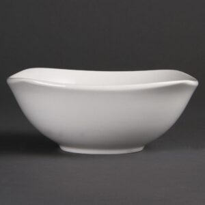Olympia Whiteware afgeronde vierkante schalen 18cm (12 stuks)
