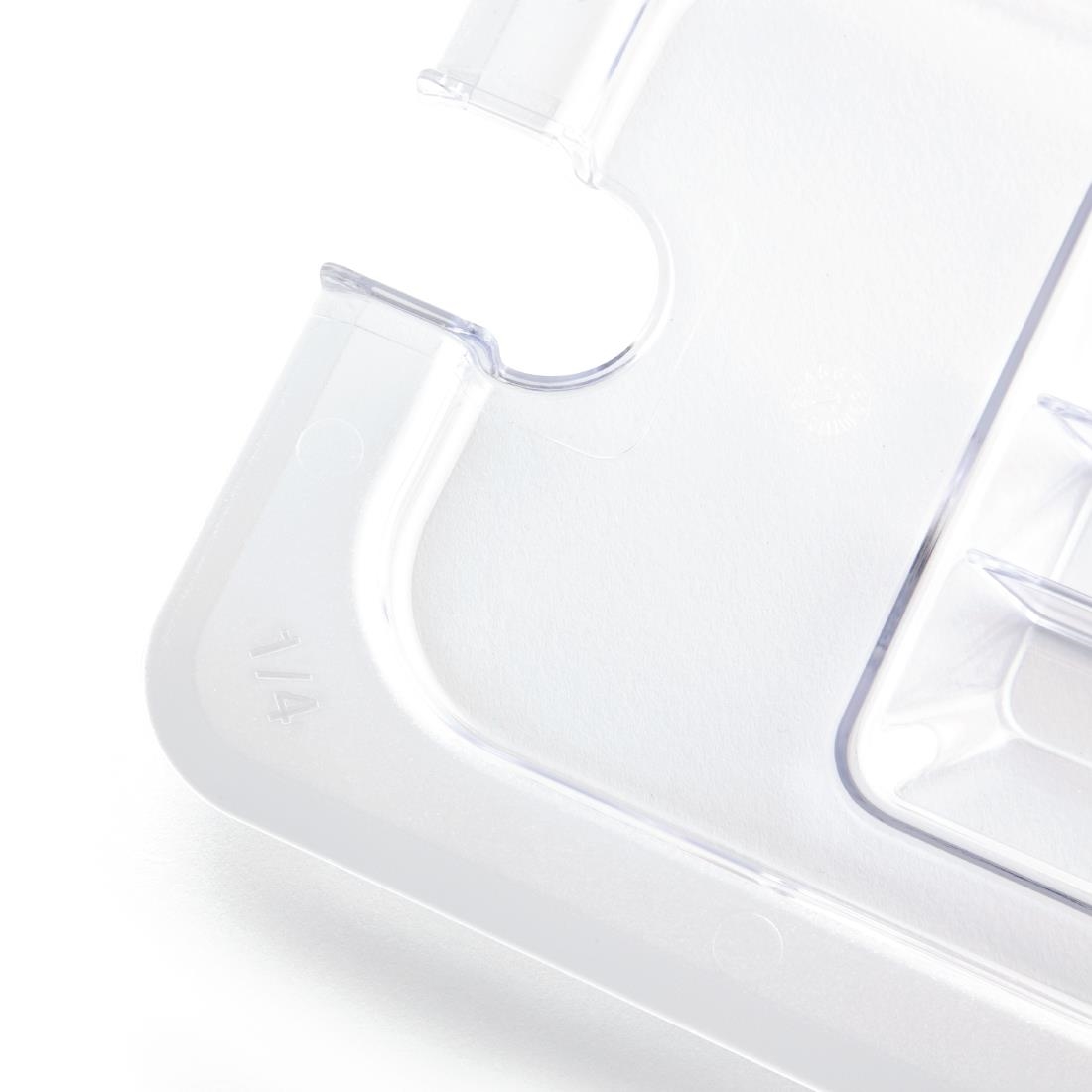 Vogue polycarbonaat deksel met lepeluitsparing GN 1/4 - Afbeelding 4