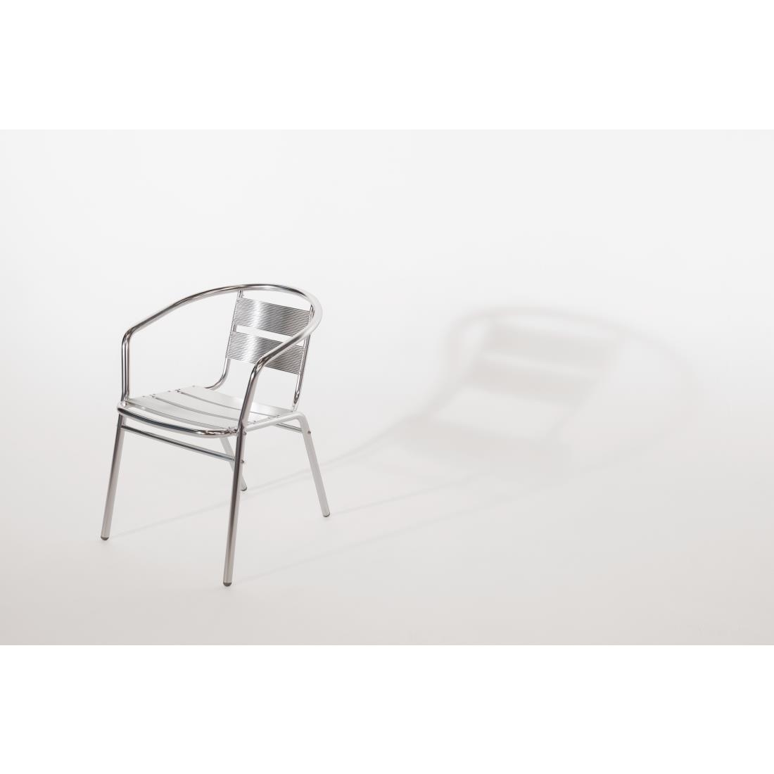 Bolero stapelbare aluminium stoelen (4 stuks) - Afbeelding 7