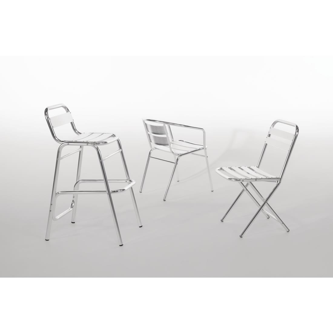 Bolero stapelbare aluminium stoelen (4 stuks) - Afbeelding 10
