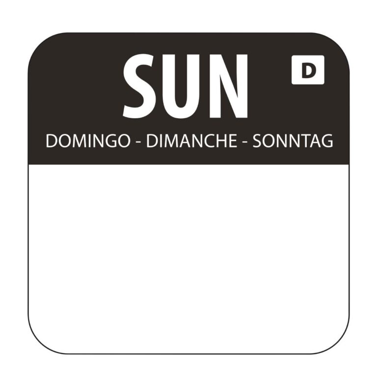 Vogue oplosbare blanco kleurcode voedseletiketten zondag (1000 stuks)