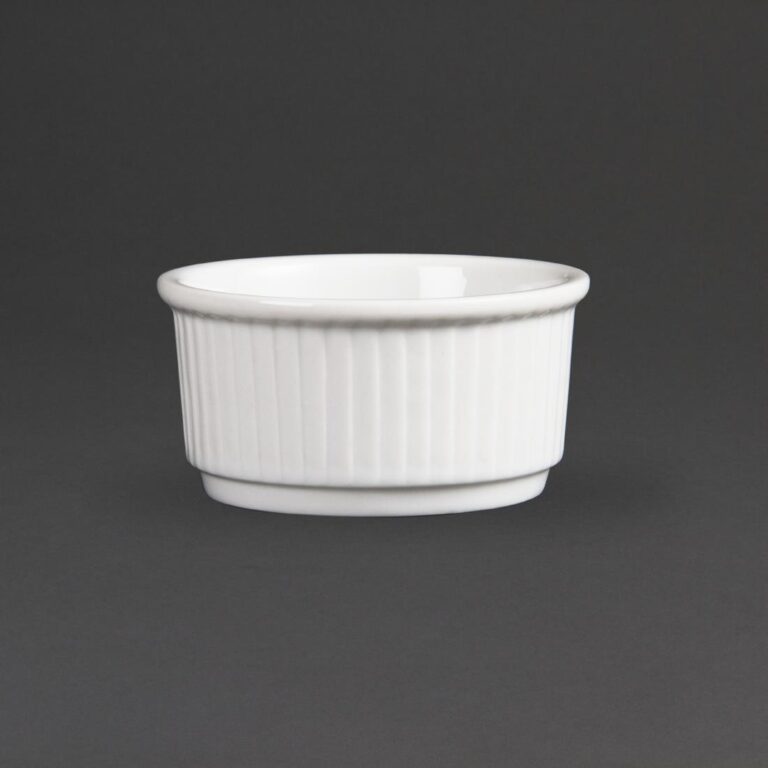 Olympia Whiteware stapelbare ramekins 8,5cm (12 stuks)