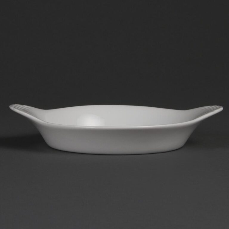 Olympia Whiteware ronde gratineerschalen met handvatten 19,2cm (6 stuks)