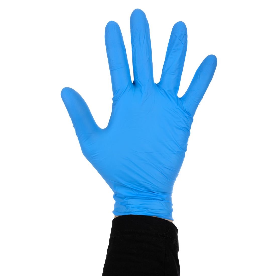 Nitril handschoenen blauw poedervrij L (100 stuks) - Afbeelding 4