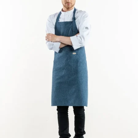 schort amar blauw melee w75 l90 | recycled chefswear