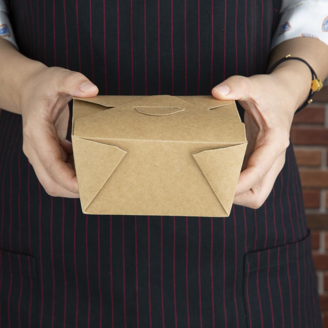 Fiesta Compostable composteerbare kartonnen voedseldozen 600ml (400 stuks) - Afbeelding 4