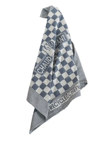 keukentextiel gerecyclede kokshanddoeken blauw (3st) 65x65 cm | recycled chefswear