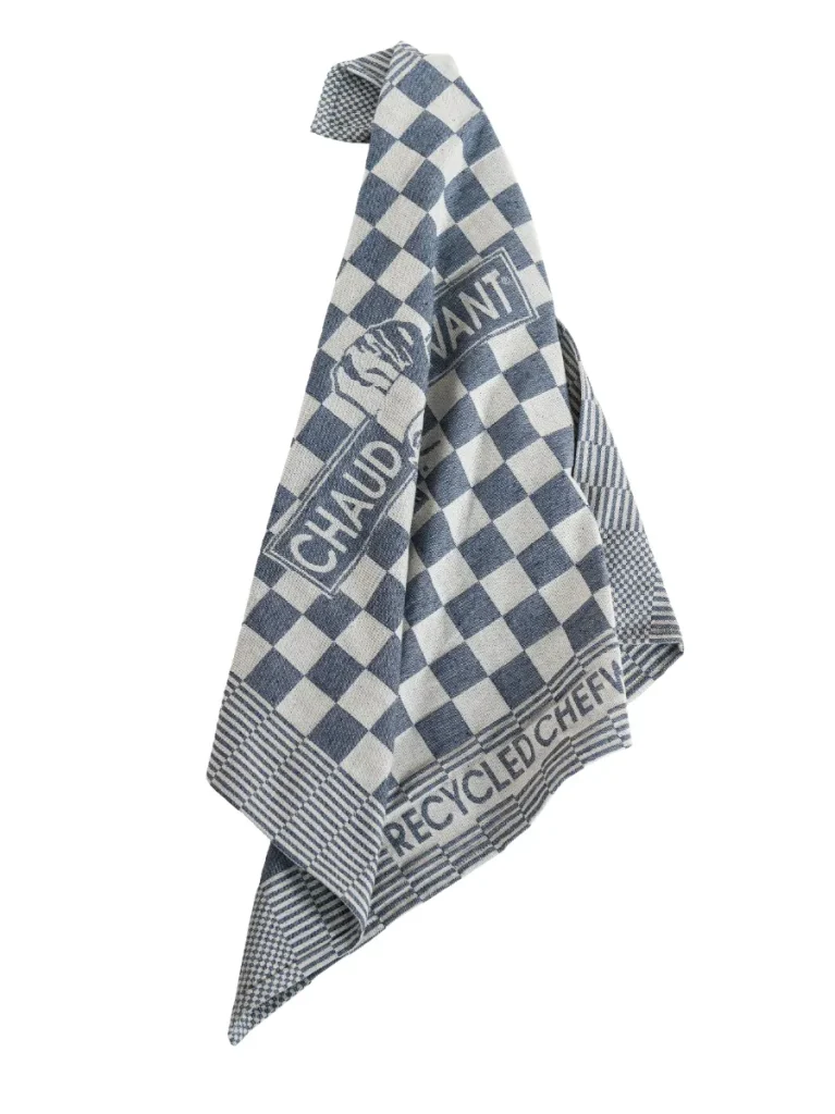 keukentextiel gerecyclede kokshanddoeken blauw (3st) 65x65 cm | recycled chefswear