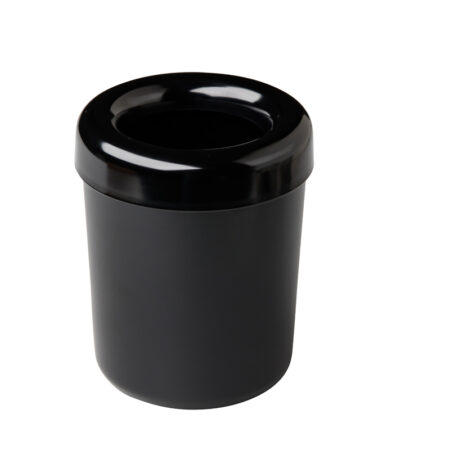 Tafelprullenbakje met deksel zwart 13 x 16 cm