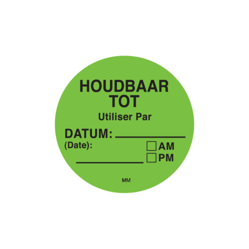 Makk. verwijderbare sticker 'houdbaar tot' 500/rol