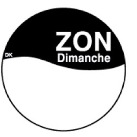 Perm. sticker m/schrijfvlak zondag 19 mm 1000/rol