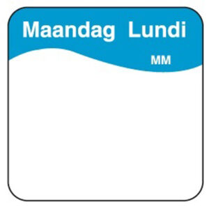 Makk. verwijderbare sticker maandag 25 mm 1000/rol