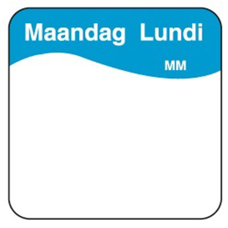 Makk. verwijderbare sticker maandag 25 mm 1000/rol