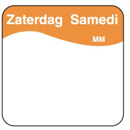 Makk. verwijderb. sticker zaterdag 25 mm 1000/rol