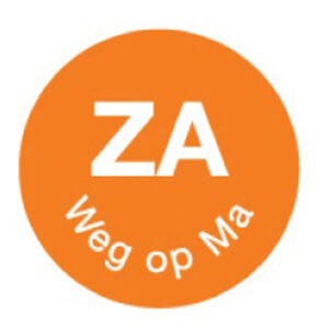 Perm. sticker 'za weg op ma' 19 mm 1000/rol