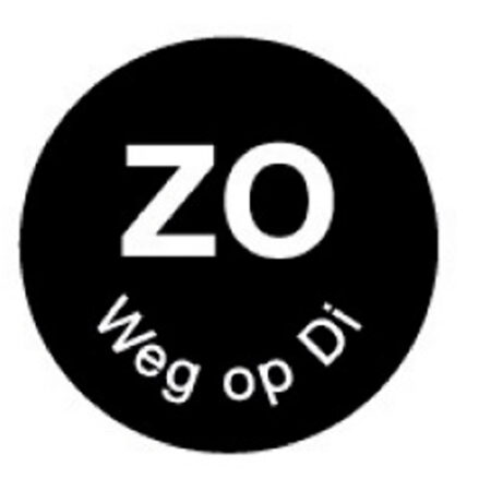 Perm. sticker 'zo weg op di' 19 mm 1000/rol