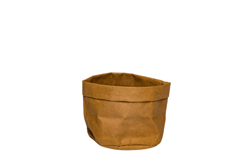 Broodmand papier wasbaar bruin 13 x 13 x 15