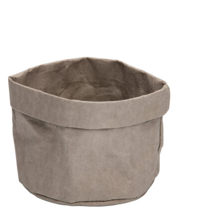 Broodmand papier wasbaar grijs 13 x 13 x 15