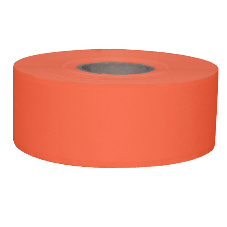 Stickerrol 2-lijnspist vol. oplosb. oranje 750/rol