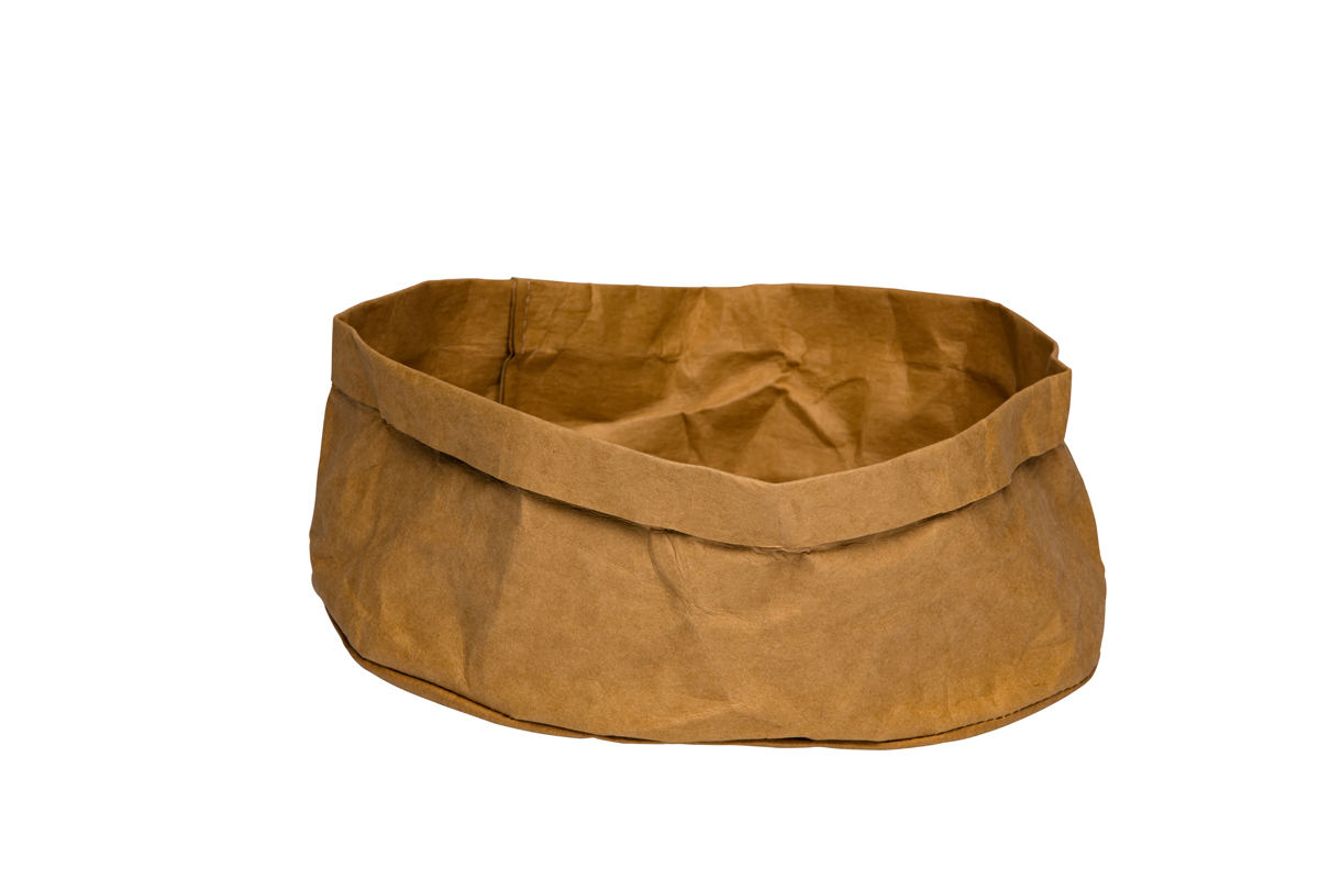Broodmand papier wasbaar bruin 27 x 27 x 12