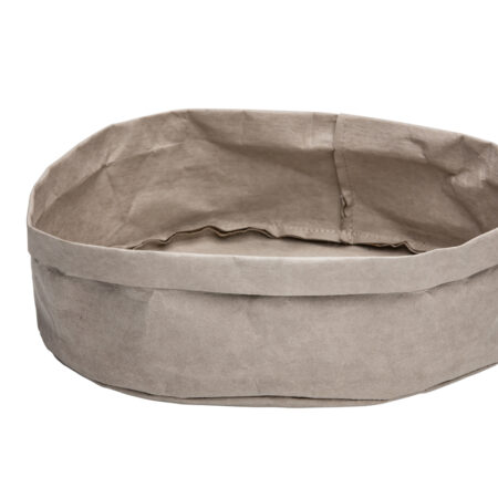 Broodmand papier wasbaar grijs 27 x 27 x 12