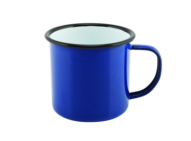 Emaille mok blauw 360 ml